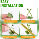Green Plant Stem Supports for Indoor Use - Tall Plant Stakes for Monstera - Plant Anchoring Clips - 120 Pieces