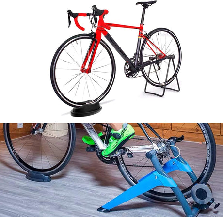 Bike Trainer Wheel Blocks Indoor Outdoor Use Universal 22.5×12×6cm Black 1 Piece