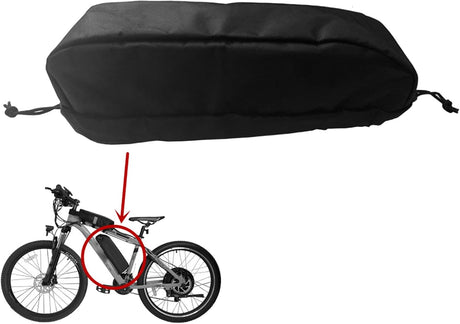 Waterproof Dustproof Bike Battery Cover Bag 37.6×10.5×11.2 cm Black Battery Protective Case