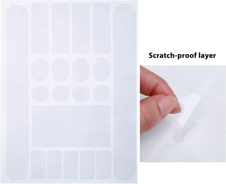 Bike Frame Protection Kit 3 Pieces Clear Anti-Scratch Invisible Protection Film White