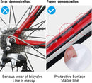 Bike Frame Protection Kit 3 Pieces Clear Anti-Scratch Invisible Protection Film White