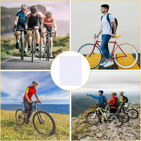 Bike Frame Protection Kit 3 Pieces Clear Anti-Scratch Invisible Protection Film White