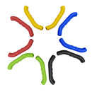 Silicone Bike Handlebar Grips Set 75x12mm Black Red Green Blue Yellow 5 Pairs Universal Fit