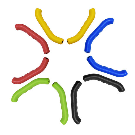 Silicone Bike Handlebar Grips Set 75x12mm Black Red Green Blue Yellow 5 Pairs Universal Fit