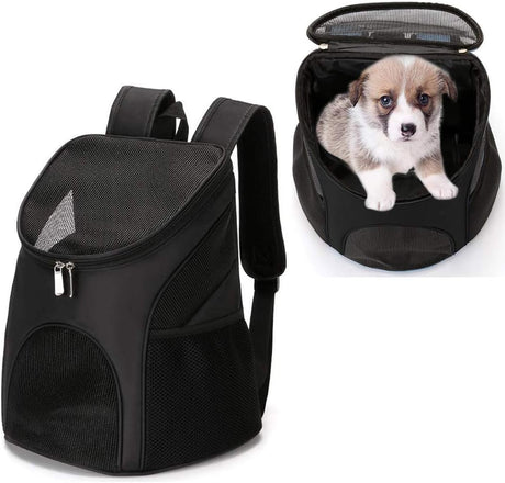 Pet Carrier Backpack for Dogs and Cats Travel Bag up to 8kg 36 × 31 × 45 cm Black