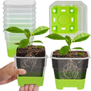 12 Pcs Reusable Green Seedling Starter Pots - Mini Succulent Planters for Seed Germination