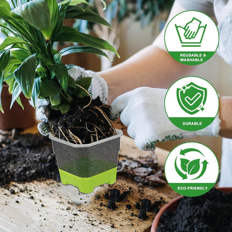 12 Pcs Reusable Green Seedling Starter Pots - Mini Succulent Planters for Seed Germination