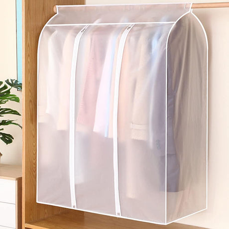 Waterproof Dustproof Clothes Storage Box Transparent White Large Capacity 39.3 x 19.7 x 47.2 Inch Clothing Organizer Container