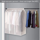 Waterproof Dustproof Clothes Storage Box Transparent White Large Capacity 39.3 x 19.7 x 47.2 Inch Clothing Organizer Container