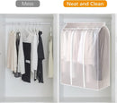 Waterproof Dustproof Clothes Storage Box Transparent White Large Capacity 39.3 x 19.7 x 47.2 Inch Clothing Organizer Container