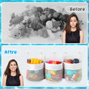 Bathroom Storage Bag with Three Compartments - Bath Toy Organizer - 23.8x9.8x4.7 Inch - White
