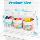 Bathroom Storage Bag with Three Compartments - Bath Toy Organizer - 23.8x9.8x4.7 Inch - White