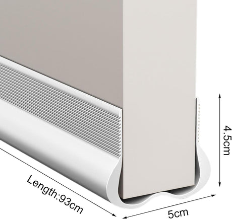 Adjustable Draft Stopper Door Strip Cushion Double Sided Draft Guard Insulation 93cm White
