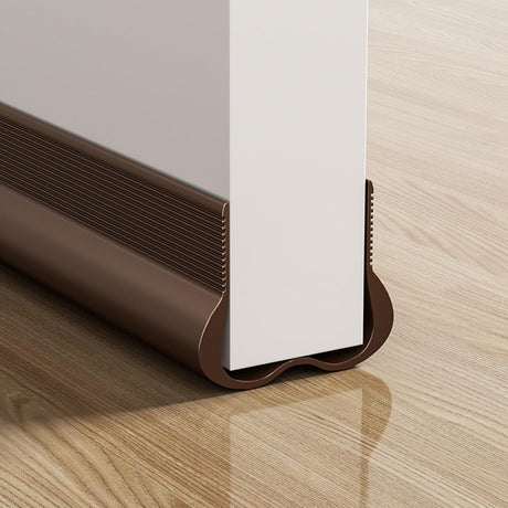 Adjustable Draft Stopper Door Strip Cushion Double Sided Draft Guard Durable Insulation 93cm Brown