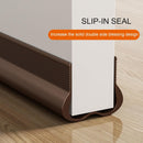 Adjustable Draft Stopper Door Strip Cushion Double Sided Draft Guard Durable Insulation 93cm Brown