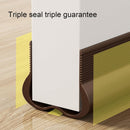 Adjustable Draft Stopper Door Strip Cushion Double Sided Draft Guard Durable Insulation 93cm Brown