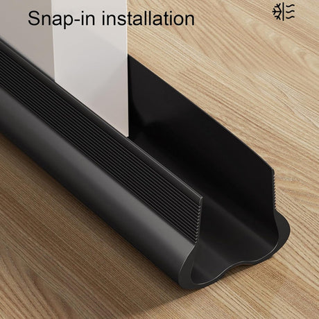 Adjustable Door Draft Stopper - Draft Strip Cushion - Double Sided Insulation - 93cm Black - Durable Weatherproof Door Seal