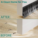 Adjustable Door Draft Stopper Self-Adhesive Weatherstrip Windproof 39 Inch White 1 Piece