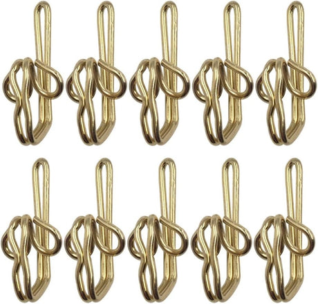 Curtain Hooks 3x1cm Gold Metal Clips Pack of 100 Heavy Duty Curtain Runners Hangers for Window Curtain Installation