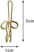 Curtain Hooks 3x1cm Gold Metal Clips Pack of 100 Heavy Duty Curtain Runners Hangers for Window Curtain Installation