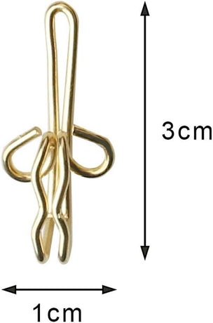 Curtain Hooks 3x1cm Gold Metal Clips Pack of 100 Heavy Duty Curtain Runners Hangers for Window Curtain Installation