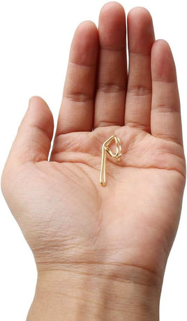 Curtain Hooks 3x1cm Gold Metal Clips Pack of 100 Heavy Duty Curtain Runners Hangers for Window Curtain Installation