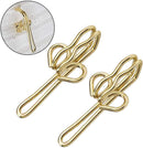 Curtain Hooks 3x1cm Gold Metal Clips Pack of 100 Heavy Duty Curtain Runners Hangers for Window Curtain Installation