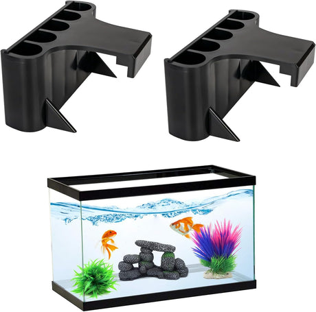 Hydroponic Aquarium Plant Holder 2 Pack Black 9x9x6cm for Aquascape Plant Cultivation
