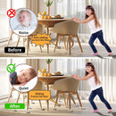 Furniture Leg Caps 30-45mm Transparent Non-Slip Felt Pads Floor Protectors Chair Table Feet Covers Set of 16