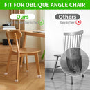 Furniture Leg Caps 30-45mm Transparent Non-Slip Felt Pads Floor Protectors Chair Table Feet Covers Set of 16