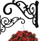 Hanging Basket Wall Planter Indoor Outdoor 5.5x6 Inch Black 2 Pack