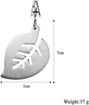 Stainless Steel Tafelkleedgewichten Leaf Shaped Multifunctional 5x7cm Silver 8 Piece Set