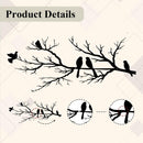 Black Metal Bird Wall Decor - Indoor/Outdoor Wall Accessory for Balcony Garden Living Room - Home Decoration Piece