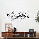 Black Metal Bird Wall Decor - Indoor/Outdoor Wall Accessory for Balcony Garden Living Room - Home Decoration Piece