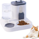 Automatic Pet Feeder 2-in-1 Bowl for Cats and Small Dogs Grey 1 Piece