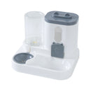 Automatic Pet Feeder 2-in-1 Bowl for Cats and Small Dogs Grey 1 Piece