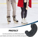 Junior Ice Hockey Figure Skating Hard Blade Guards Universal Black Pair