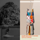 12 Hook 360° Rotating Multifunctional Hanger for Scarves Bags Hats - Silver Closet Organizer
