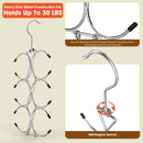 12 Hook 360° Rotating Multifunctional Hanger for Scarves Bags Hats - Silver Closet Organizer