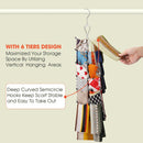 12 Hook 360° Rotating Multifunctional Hanger for Scarves Bags Hats - Silver Closet Organizer