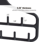 Clothing Closet Organizer with 11 Non-Slip Hooks 360° Rotatable Black