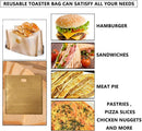 10 Reusable Toaster Bags Non-Stick Toast Pockets for Bread Toaster Grill Contact Grill