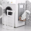 Collapsible Laundry Hamper - Foldable Space-Saving Design - Ideal for Bathroom & Small Spaces - Includes Self-Adhesive Hook - Grey - Set of 1
