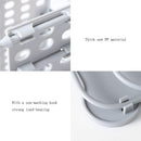 Collapsible Laundry Hamper - Foldable Space-Saving Design - Ideal for Bathroom & Small Spaces - Includes Self-Adhesive Hook - Grey - Set of 1