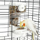 Automatic Bird Feeder for Parakeets, Cockatiels & Canaries with Convenient Seed Catcher Tray Yellow