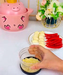 Handheld Garlic Press - Lightweight & Compact Manual Food Processor for Garlic Onion Vanilla Vegetables - Easy to Use Kitchen Tool