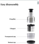 Handheld Garlic Press - Lightweight & Compact Manual Food Processor for Garlic Onion Vanilla Vegetables - Easy to Use Kitchen Tool