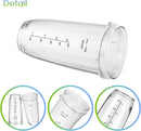 Blender Replacement Parts for Ninja, 24oz Ninja Blender Cups with To-Go Lids, 7 Fins Extractor Blade, Compatible with Nutri Ninja Auto iQ Blenders BL2012 BN801 BL480-30 BL640-30 BL642-30 NN100-30