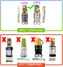 [UPGRADE] 2-pack 32oz Replacement Blender Cups with Flip-Top To-Go-Lid Compatible with NutriBullet 600w/900w Blender