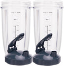 [UPGRADE] 2-pack 32oz Replacement Blender Cups with Flip-Top To-Go-Lid Compatible with NutriBullet 600w/900w Blender